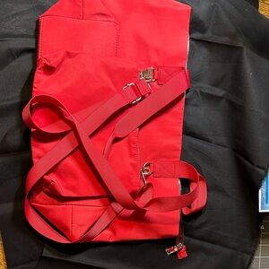 INC International Concepts Red Tote with accompanying Cross Body Bag